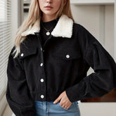 Ella Collection: Corduroy Jacket with Faux Shearling 523e71-4